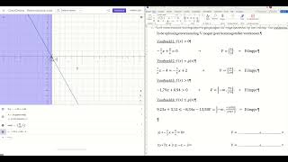 Geogebra  Eerstegraadsongelijkheid van de vorm fx groter dan 0 grafisch oplossen [upl. by Raynata933]