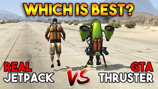 GTA 5 THRUSTER VS REAL JETPACK  WHICH IS BEST [upl. by Annaya]