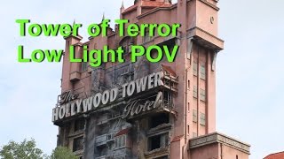 Tower of Terror On Ride Low Light POV Hollywood Studios Walt Disney World [upl. by Narbig905]