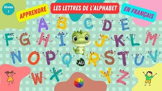 Leçon  Apprendre le nom des lettres de lalphabet en français Niveau 1 de A  Z avec Ali [upl. by Franckot]