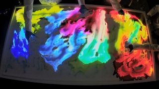 Painting With Glow Sticks Creates Bright Vibrant Art  Street Science [upl. by Holladay527]