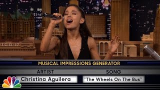 Wheel of Musical Impressions with Ariana Grande [upl. by Anelagna]