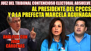 Contencioso Electoral Absuelve a Alembert Vera y a la Marcela Aguiñaga de Infracción Electoral [upl. by Janel469]