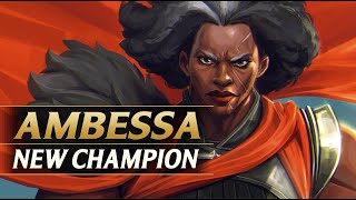 AMBESSA MEDARDA NEW CHAMPION PREVIEW LORE ABILITIES  League of Legends [upl. by Joshi]