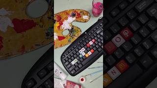 keyboard customising part 11 acrylic drawing acrylicpaint art acrylicpainting artist painting [upl. by Pillihpnhoj]