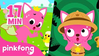 Find Pinkfongs Tail  More  Animal Songs Compilation by Pinkfong Ninimo  Pinkfong for Kids [upl. by Carmella]