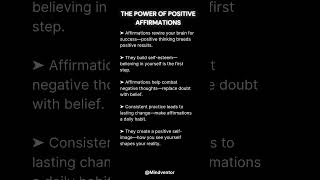 The Power of Positive Affirmations positiveaffirmations selflove shorts [upl. by Dhar646]