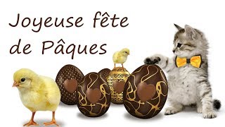 39  Joyeuses pâques  Carte virtuelle chatons et poussins [upl. by Maiga]