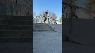 Ollie over 5 Steps 🛹 steps stairs learning skateboarding learntoskate skate skatingisfun [upl. by Akirret]