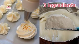 Simplest Basic Buttercream Frosting  not sweet [upl. by Chanda]