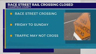 Weekend closure scheduled for Clearfield County rail crossing [upl. by Eelirol944]