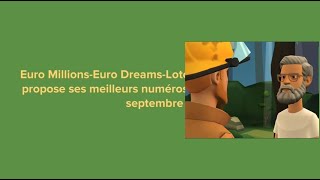 EuromillionsEuroDreamsLOTO Les numéros du professeur à jouer du 02 au 08 septembre [upl. by Ikilisav]