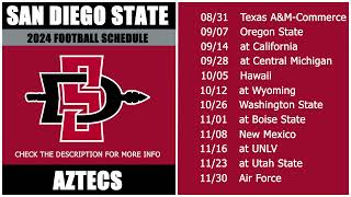 2024 San Diego State Aztecs Football Schedule [upl. by Joris]