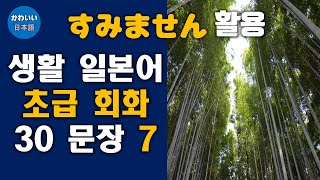 이것만 알면 일본어 능통  생활 일본어 초급 회화 30 문장 7 すみません 활용 [upl. by Dyane]