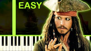 PIRATES OF THE CARIBBEAN THEME  EASY Piano Tutorial [upl. by Reivax360]