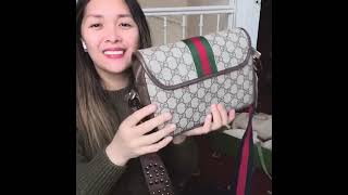 Unboxing of Gucci Ophidia Mini GG shoulder bag [upl. by Gnaig]