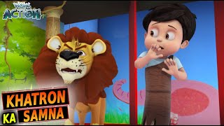 Vir ka Samna Sher se  Vir The Robot Boy  141  Hindi Cartoons For Kids WowKidz Action animation [upl. by Anirdnajela]