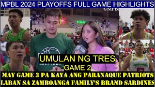 2024 MPBL PLAYOFFS QF G2 SOUTH  Parañaque vs Zamboanga Full Game Highlights  October 14 2024 [upl. by Atteuqcaj28]