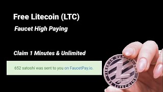 Faucet Unlimited Claim Free Litecoin LTC Claim 1 Minutes  Penghasil LTC Tercepat [upl. by Noral922]