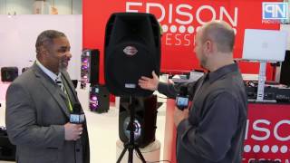 Edison Professional  M2000 Plus Powered PA Speaker  CES 2017  Poc Network [upl. by Eetnod]