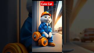 Cute Cat is an electrical employee cat aicat cuteecats shortfeed viralshorts shorts ytshorts [upl. by Erdnaet]