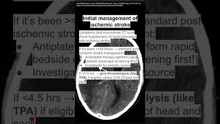 Initial management of ischemic stroke [upl. by Anayi]