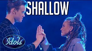 Emotional cover of quotShallowquot on Swedish Idol  Idols Global [upl. by Maletta]