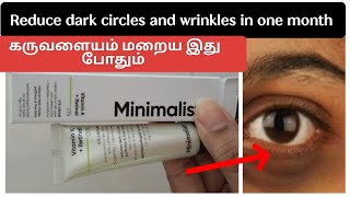 minimalist under eye cream review in tamil vitamink undereyedarkcircle [upl. by Areikahs]