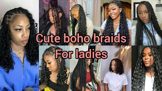 Cute boho braids hairstyles  exotic bohemian braids styles  Goddess bohemian braids [upl. by Rafferty203]