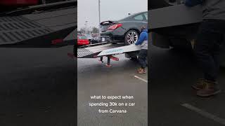 carvana car delivery fail falling of the truck [upl. by Suravaj]