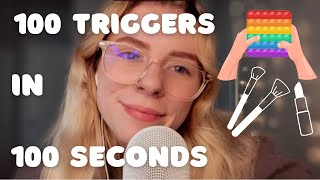 ASMR  100 TRIGGERS IN 100 SECONDS for people WITHOUT headphones 🚫🎧 FAST amp AGGRESSIVE ASMR [upl. by Alemak]