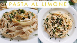 Pasta Al Limone  Pasta with lemon and cream  Easy and Quick [upl. by Anilorak327]