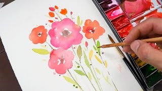 Watercolor painting for beginners simple and easy [upl. by Jahn]