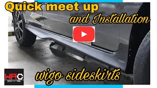 Quick met and Installation for Toyota Wigo sideskirt [upl. by Asiole]