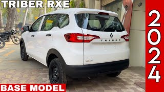 NEW RENAULT TRIBER RXE 2024 BASE MODEL ₹63 Lakh ❤️ TRIBER BASE MODEL 2024 UPDATED WHITE COLOUR [upl. by Franny]