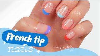 âœ¨RAINBOW FRENCH TIPS Manicure [upl. by Aniz448]