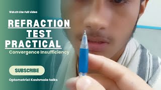 refraction practical  how to do a refraction eye exam  convergence Insufficiency [upl. by Ennairrek]