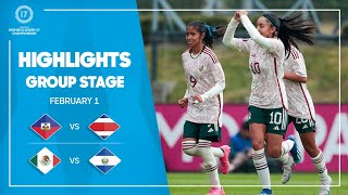 Womens Under17  Haiti vs Costa Rica  Mexico vs El Salvador [upl. by Ettenig464]