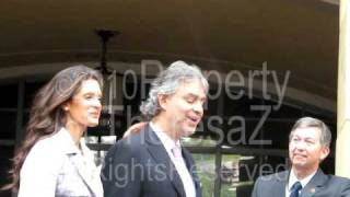 Andrea Bocelli sings Con Te Partiro with Clair Nordstrom at his Walk of Fame Ceremony 3210 [upl. by Nahta]