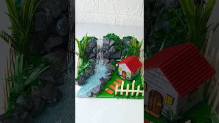 DIY waterfall 🏞️🏡youtubeshorts viralshorts [upl. by Ahseinat349]