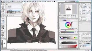 grayscale to colored speedpainting illuststudio [upl. by Blondelle]