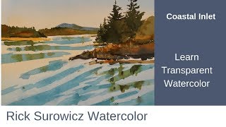 Watercolor Demonstration quotCoastal Inletquot Transparent Watercolor Demonstration [upl. by Kerrin754]