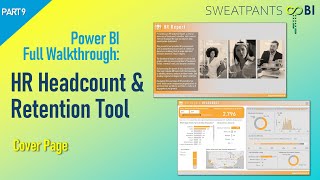 FullLength Power BI Report Build HR Headcount Tool Part 9  Designing a Cover Page [upl. by Ignaz]