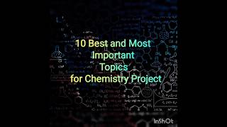 Best and easy topics Investigatory Project Class 12 chemistryprojectboardscbse [upl. by Jael]