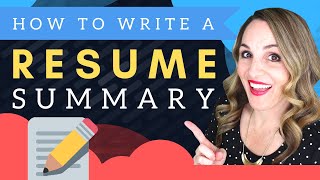 How To Write A Resume Summary  Sample Resume Template [upl. by Mollie52]