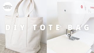 diy tote bag tutorialeasy to sewsewing pattern free sewing for beginners [upl. by Areemas876]