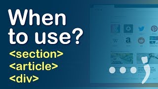 When to use Section vs Article vs Div in Html [upl. by Glynas]
