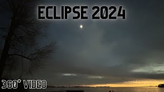 Total Eclipse 2024 at Wolfe Island Ontario 360 Video [upl. by Ahsyat]