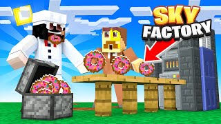 Making a DONUT FACTORY in Sky Factory [upl. by Lledo570]