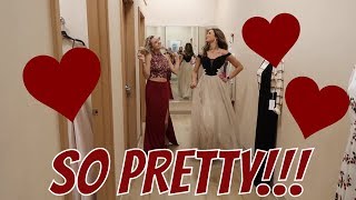 TRYING ON PROM DRESSES  THE LEROYS [upl. by Ailegra55]